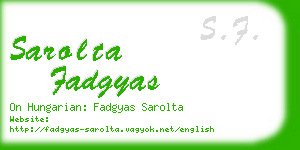 sarolta fadgyas business card